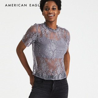 American Eagle Sheer Lace Top and Bralette Set เสื้อ ผู้หญิง ลายลูกไม้ (WCL 035-7748-400)