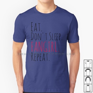 คอตต้อนคอกลมขายดี เสื้อยืด พิมพ์ลายตัวละคร Eat Dont Sleep Fan Repeat Fictional Characters Favourite AMpide92CHklja86 สไ