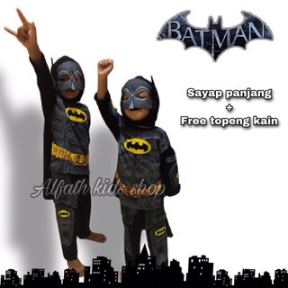 NEWEST BATMAN CHILDRENS CLOTH MASK CLOTHES | BOYS WINGED BATMAN COSTUME / BATMAN MASK
