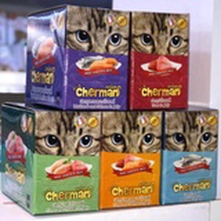 (ยกโหล) Cherman อาหารแมวเปียก เชอร์แมน 85 กรัม (โหล 12 ซอง)