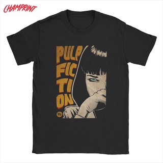 ใหม่ เสื้อยืดคอกลม แขนสั้น ผ้าฝ้าย 100% พิมพ์ลายภาพยนตร์ Mia Wallace Film สําหรับผู้ชาย และผู้หญิงS-5XL