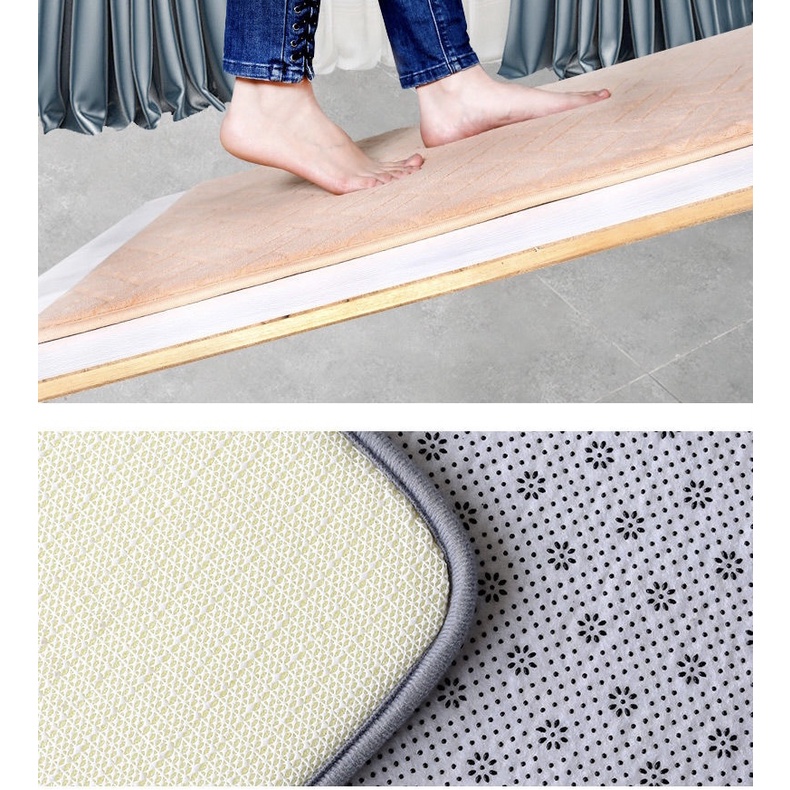 พรมเช็ดเท้าเมมโมรี่โฟม และพรมหลากหลายขนาดอเนกประสงค์ ดูดซับน้ำได้ดี พรมกันลื่น #B002 - รูปที่ 4