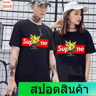 เสื้อยืดลำลอง เสื้อยืดคอกลมแขนสั้นลาย Dragon Ball Pokemon Pikachu แฟชั่นฤดูร้อนผู้ชาย Mens Womens T-shirts