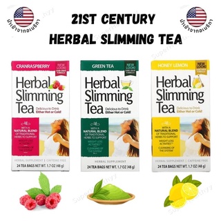 ชาสมุนไพร (ช่วยเพิ่มการเผาผลาญ ลดพุง ล้างสารพิษ) 21st Century, Herbal Slimming Tea, 24 Tea Bags