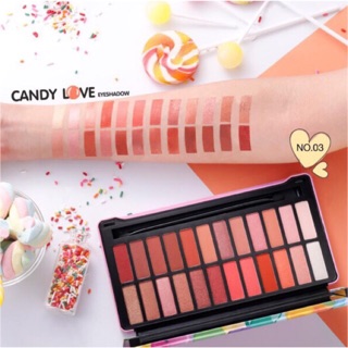 พาเลทอายแชโดว์ 24 สี คุ้มมาก ของแท้ 100%  Odbo CANDY LOVE Eyeshadow มีทั้งเนื้อแมทและชิมเมอร์