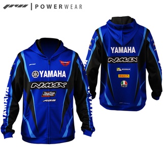 เสื้อมอเตอร์ไซค์มีฮู้ด PWS61 : YAMAHA N-Max Blue