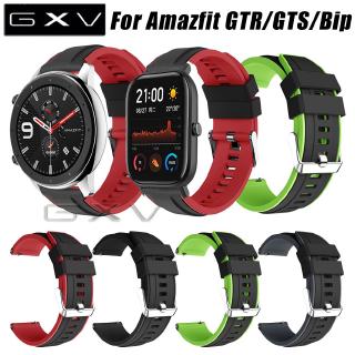 สายนาฬิกาข้อมือซิลิโคนสําหรับ amazfit gtr 47 มม. 42 มม. xiaomi huami amazfit gts/bip sport