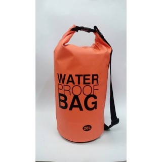 Waterproof Bag กระเป๋ากันน้ำ สีส้ม ขนาดความจุ 20 ลิตร