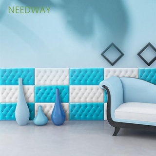 Needway สติ๊กเกอร์โฟม Pe 3D มีกาวในตัวสําหรับติดตกแต่งผนังบ้านหัวเตียงป้องกันการชน 23.6นิ้วX11.8นิ้ว