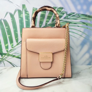 (Coach®) Mini Pepper Crossbody, Gold/Shell Pink No. C6779 กระเป๋าสะพายข้างโค้ช กระเป๋าสะพายข้างมินิเปปเปอร์ ประกันของแท้