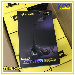 🚀9.9💥ส่งชัวร์ส่งไว🚀ไมค์คอมตั้งโต๊ะ Nubwo Microphone M31 SCYTHER SPECTRUM RGB สินค้าพร้อมจัดส่ง🚀