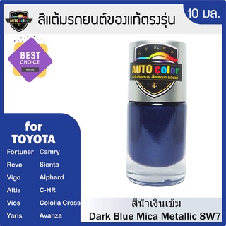 สีแต้มรถยนต์สำหรับ TOYOTA  สีน้ำเงิน Dark Blue Mica Metallic 8W7