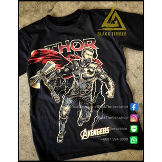 เสื้อยืดผ้าฝ้ายพรีเมี่ยม BT 138 Thor เสื้อยืด สีดำ BT Black Timber T-Shirt ผ้าคอตตอน สกรีนลายแน่น S M L XL XXL