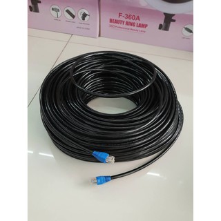 CABLE LAN CAT5E สายแลนด์ สายเน็ต ยาว50ม. OUTDOOR แบบสำเร็จเข้าหัวแล้วใช้งานได้เลย สายภายนอก เส้นใหญ่ สายหนา สัญญาณดี