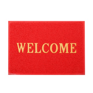 พรมทางเข้าพิมพ์ Welcome รุ่น MJ5070-W-RD ขนาด 50 x 70 ซม.สี แดง พรมเช็ดเท้า Entrance Rug Printed Welcome Model MJ5070-W-