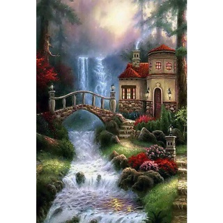 DIY round diamond square diamond Nordic landscape home diamond painting/cross stitch/bedroom living room/wall decoration painting