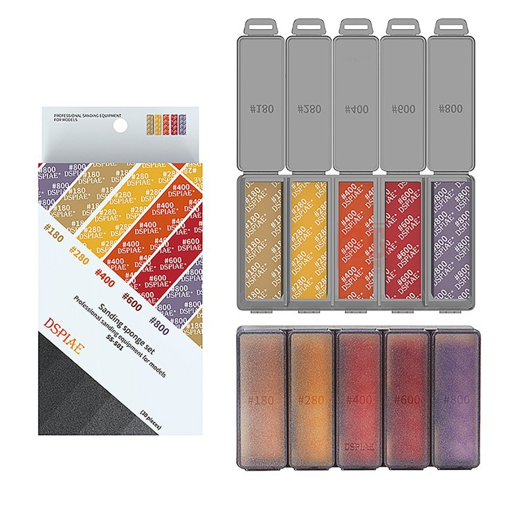 ฟองน้ําสําหรับขัดชุด Dspiae Gundam GK ทหารกระดาษทรายทําชุดเครื่องมือ pxs3