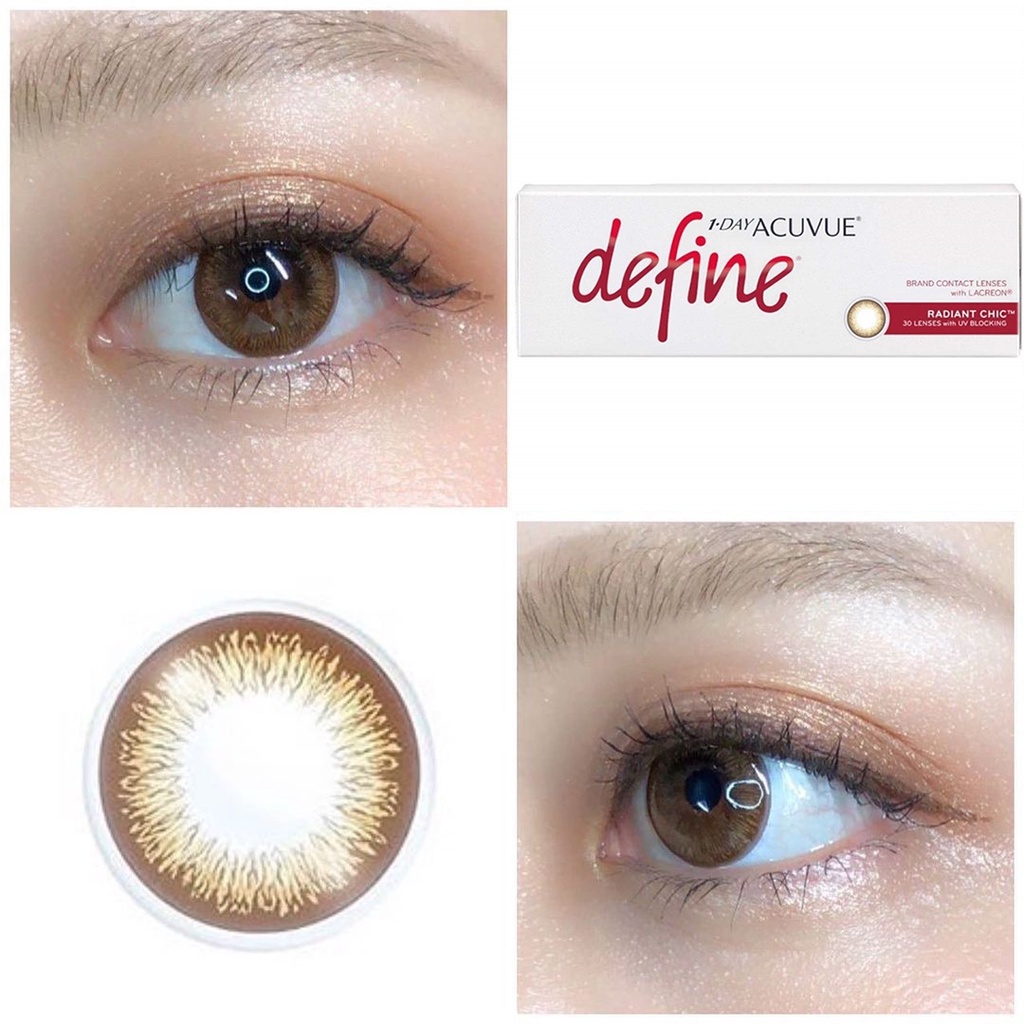 แบ่งขายเป็นคู่ 1-DAY ACUVUE® DEFINE™สี Radiant Chic