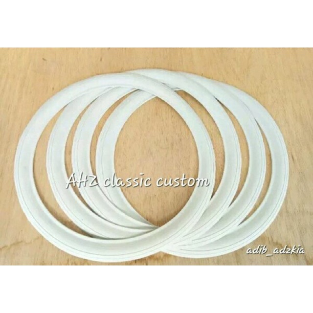 Lis Tire White Wall Ring 17 R17 Plain White Set Front Rear 83j5 Shopee Thailand