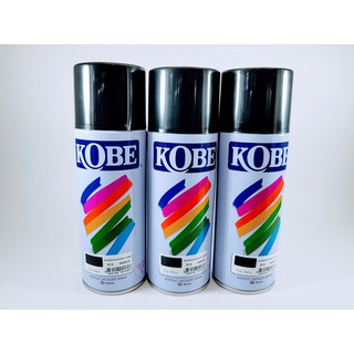 TOA KOBE  FLAT BLACK / BLACK (Grossy) โกเบ สีสเปรย์ ดำด้าน 912  ( 3 กระป๋อง x 400 cc.)