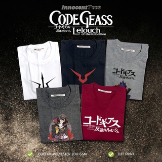 เสื้อยืด[INNOCENTTEES] CODE GEASS TSHIRT II ANIME INSPIRED SHIRT II SMALL TO 2XL