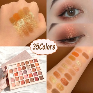 Ins ขายดี พาเลตต์อายแชโดว์ เนื้อแมตต์ 35 สี สําหรับแต่งหน้า