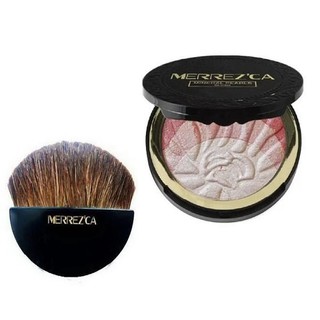 MERREZCA MINERAL PEARLS BLUSH พร้อมแปรง #PK102 Lovely cheek