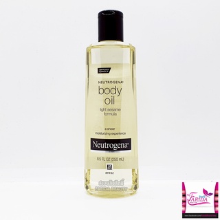 🔥โปรค่าส่ง25บาท🔥 Neutrogena Body Oil Light Sesame 250ml นูโทรจีนา บอดี้ ออยล์ ไลท์ เซซามี่