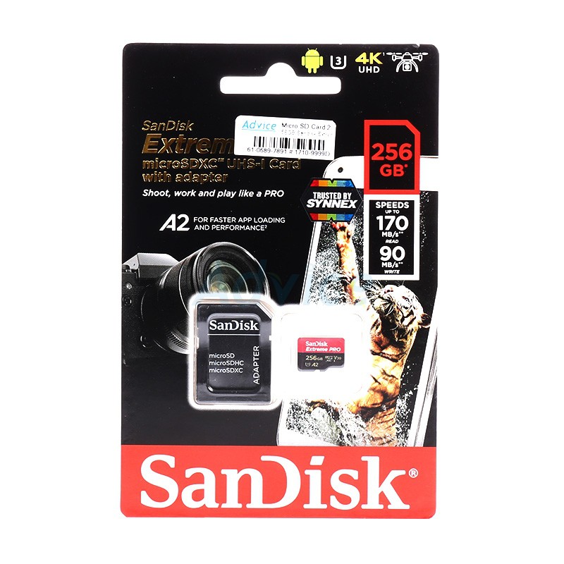 Micro SD 256GB Class10 Sandisk EXTREME PRO (170 MB/s.)