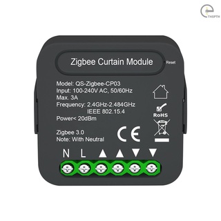 [T&amp;H] Qs-zigbee-cp03 Tuya ZigBee โมดูลผ้าม่านอัจฉริยะ ควบคุมผ่านแอพ สําหรับตกแต่งบ้าน