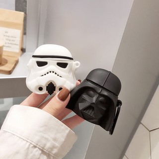 เคสหูฟังบลูทูธไร้สาย กันกระแทก ลาย Star War สีดํา สําหรับ AirPods 1 2 3 pro SDI Stormtrooper