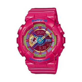 {-ของแท้ } CASIO BABY-G นาฬิกาผู้หญิง สีชมพู สายเรซิ่น รุ่น BA-112-4ADR