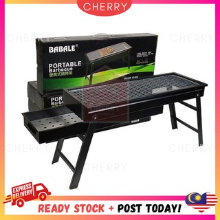 🍒CHERRY🍒 BBQ 60cm charcoal camping bbq grill outdoor barbeque set portable bbq outdoor picnic camp foldable bbq stand