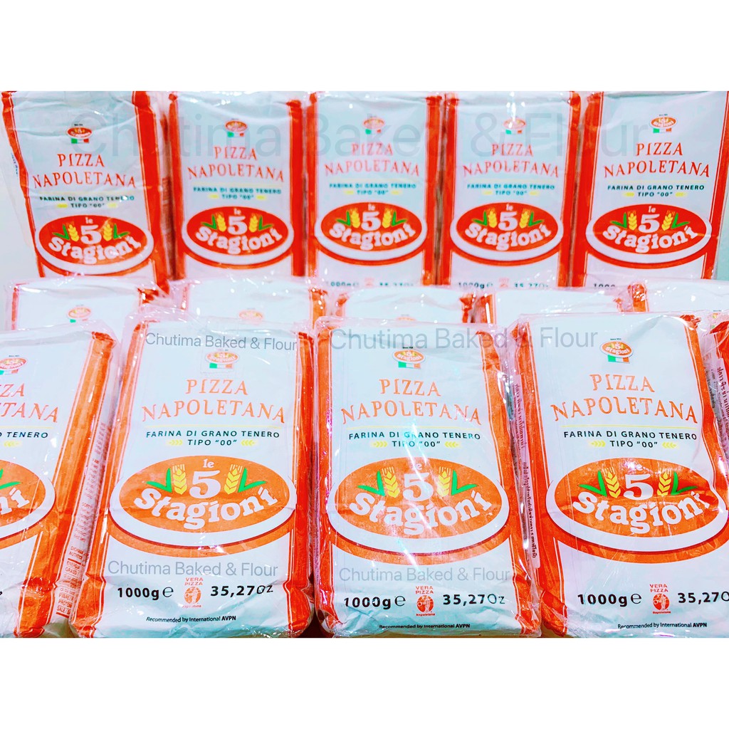 Le 5 Stagioni Napolitana Pizza 00 Flour 1 Kg. นาโปเลทาน่า แป้งสำหรับทำพิซซ่า
