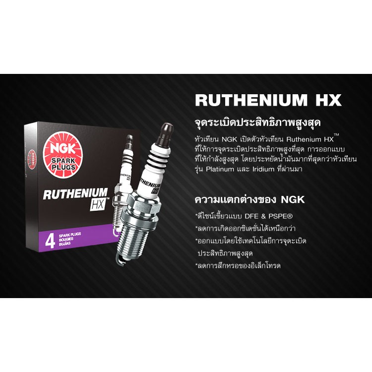 NGK หัวเทียน Ruthenium HX LKR7BHX ( อัพเกรด SILZKR7C11S / ILZKR7B-11S ) ใช้สำหรับ Civic FB , FC 1.8L, HRV ราคา ถูกที่สุด ดีลบีเคเค แกลเลอรีภาพที่ 8