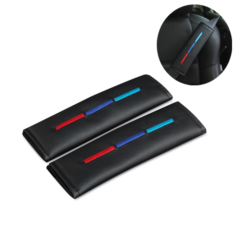 2 ชิ้นรถที่นั่งbelt ไหล่ Pad สบายขับรถเข็มขัดนิรภัยรถไหล่ Pad เบาะสายรัด Pad สําหรับ BMW