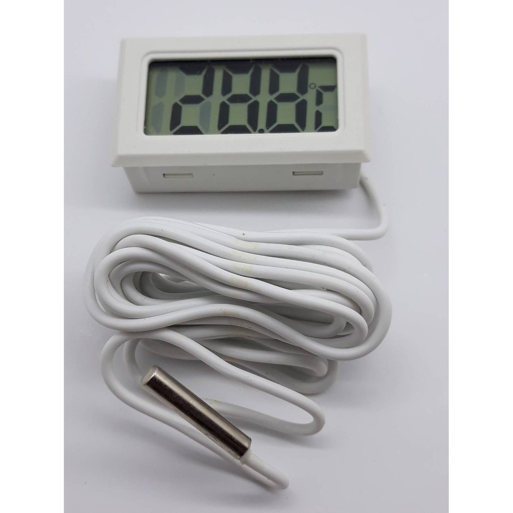 วัดอุณหภูมิเทอร์โมมิเตอร์ดิจิตอล ตู้เย็น, จอ LCD พร้อมสายวัด( Probe) ยาว 1 เมตร.พร้อมใช้งาน