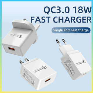 QC3.0 Wireless Charging Head 18W EU Plug UK Plug US Plug QC3.0 fast full charge FAST CHARGER Single Port 18W Fast Charge