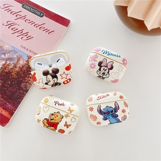 เคสซิลิโคน เคส AirPods Pro2 AirPods Pro Airpods 3 gen3 AirPods 2 Fashion Cartoon วินนี่เดอะพูห์ Winnie the Pooh &amp; มิกกี้เมาส์ Mickey Mouse &amp; มินนี่เม้าส์ Minnie Mouse &amp; Stitch Protective Silicone Case