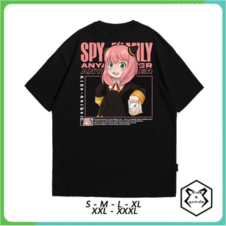 คอตต้อนคอกลมAnya เสื้อยืด พิมพ์ลาย FORGER Spy X Family | เสื้อยืด ลายการ์ตูนอนิเมะ |S-5XL