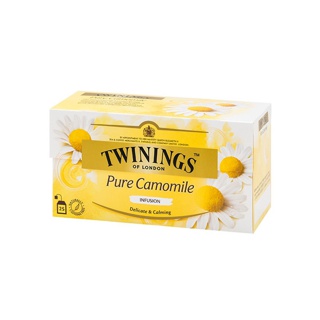 Twinings Pure Camomile ทไวนิงส์ เครื่องดื่ม เพียว คาโมมาย ชนิดซอง 1 กรัม แพ็ค 25 ซอง