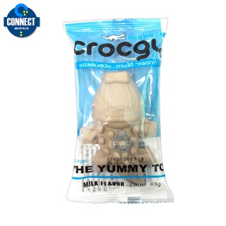 CROCGY ขนมขัดฟันสุนัขรูปจระเข้ ครอกกี้ M SIZE 63g รส นม จำนวน 1 ชิ้น