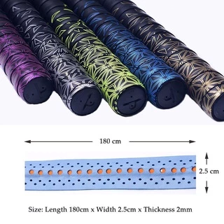 QUIBLO 1.8 M Grip Tape Shock Absorption สําหรับแบดมินตันเบสบอล Bats Windings Over จักรยานจับ Anti-slip Band