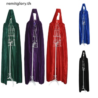 Remitglory เสื้อคลุม มีฮู้ด ผ้ากํามะหยี่ แฟนซี สําหรับผู้ใหญ่ ทุกเพศ ทุกวัย ฮาโลวีน