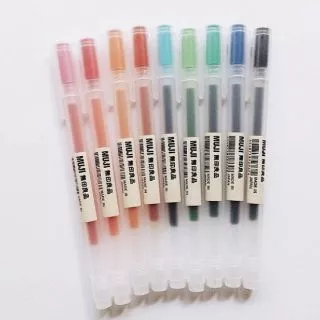 Muji ปากกาหมึกเจล 100% และไส้ปากกา
