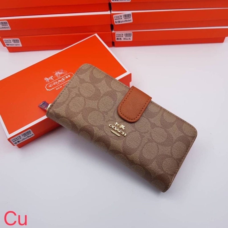 🔥🔥ตรงปก💯 กระเป๋าสตางค์ Coach 2 ช่องใบยาว ขนาด7.5นิ้ว หนังอย่างดีงานสวยเป๊ะปังมากๆ🔥🔥