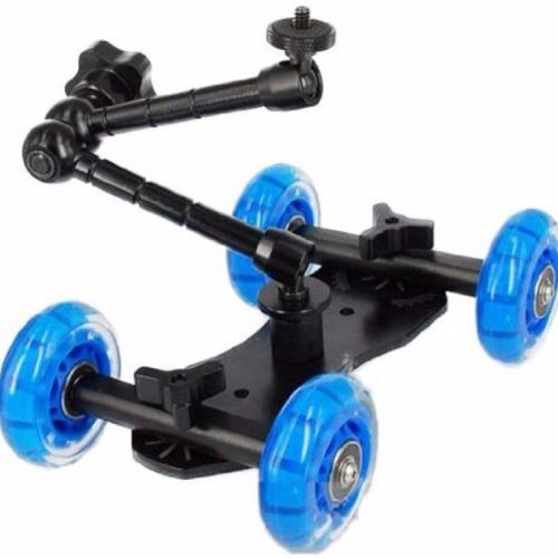 Camera Dolly Skater Stabilizer Slider Car Kit + 11" Magic Arm DSLR