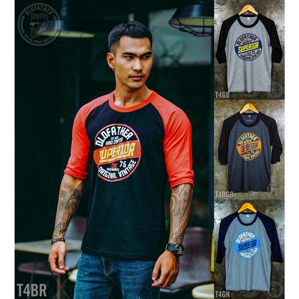 เสื้อแขนสามส่วนวินเทจ Street SUPERIOR Vintage ( รหัสสินค้า T 4 )