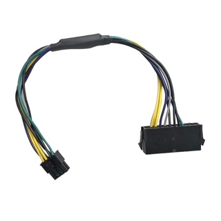 R* สายเคเบิลอะแดปเตอร์พาวเวอร์ 24 Pin เป็น 8 Pin ATX PSU สําหรับเมนบอร์ด Dell พร้อมพอร์ต 8 Pin 10 6 นิ้ว 27 ซม.