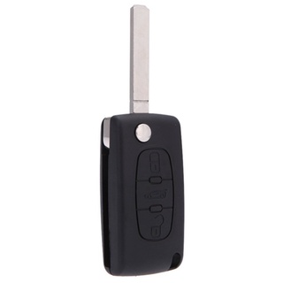 Flip Folding Remote Car Keyless Key Case Shell for PEUGEOT 407 307 308 607 3 Buttons